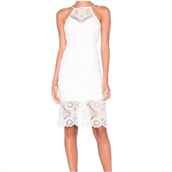 J.O.A LA White Lace Crochet Midi Dress - Picture 7 of 8